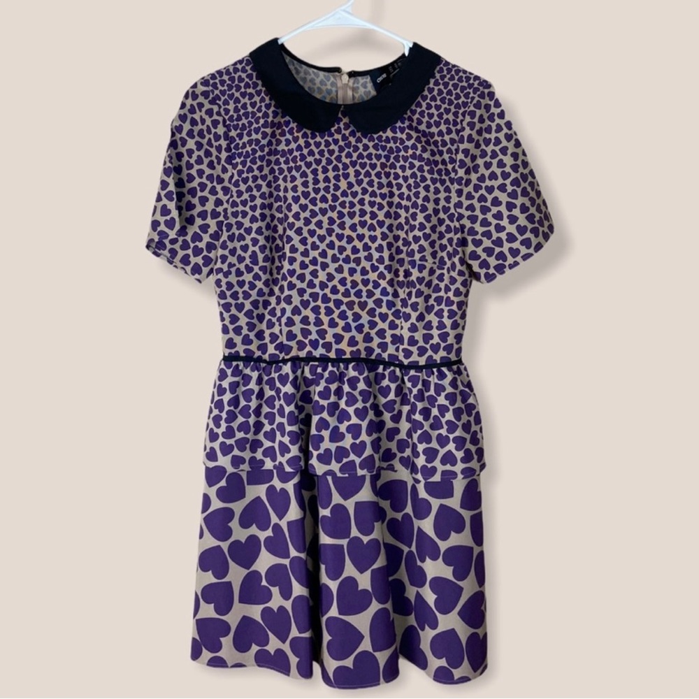 ASOS Peplum Style Heart Dress Size 6